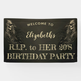 Creepy Hair Skull RIP zu ihren 20ern Geburtstag Wi Banner