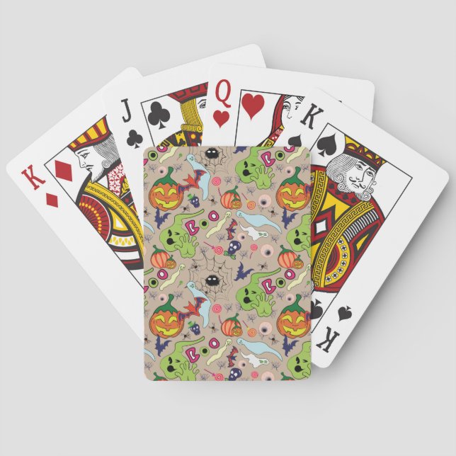 Creepy Halloween Graphics Set Spielkarten (Rückseite)