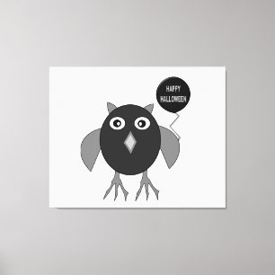 Creepy Halloween-Party Owl Canvas drucken Leinwanddruck