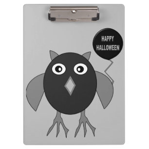 Creepy Halloween-Party Owl Clipboard Klemmbrett