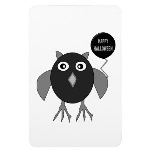 Creepy Halloween-Party Owl Magnet
