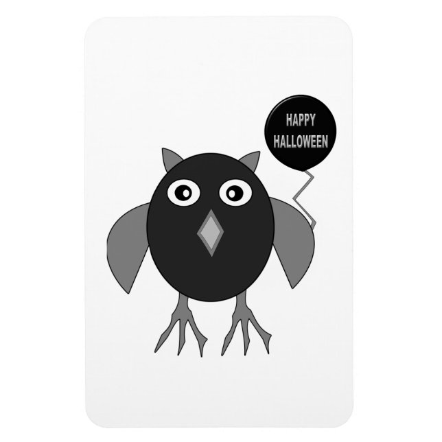 Creepy Halloween-Party Owl Magnet (Vertikal)