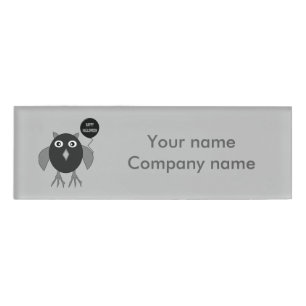 Creepy Halloween-Party Owl Personalisiert Name Tag Namenschild