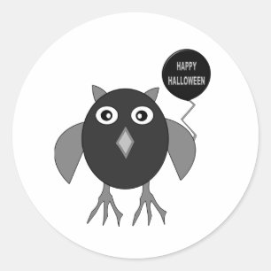 Creepy Halloween-Party Owl Stickers