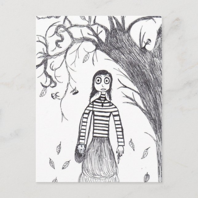 Creepy Halloween Postkarte (Vorderseite)