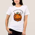Creepy Halloween tee with bats and pumpkin<br><div class="desc">Step into the spooky season with our “From the Pumpkin, They Rise” Halloween T-shirt – a chilling blend of eerie art and everyday comfort. This high-quality unisex T-shirt is made from soft, breathable fabric, perfect for layering or wearing solo on those crisp October days. The design features a cursed pumpkin...</div>