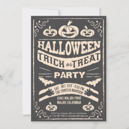 Creepy Halloween Trick oder Treat Party Einladung