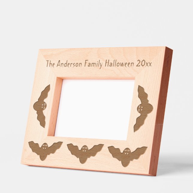 Creepy Halloween Vampire Bat Custom Geätzte Rahmen (Links)