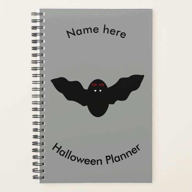 Creepy Halloween Vampire Bat Custom Planner Planer (Vorderseite)