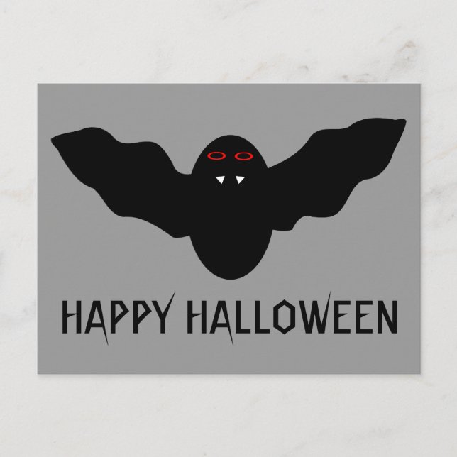 Creepy Halloween Vampire Bat Custom Postcard Postkarte (Vorderseite)