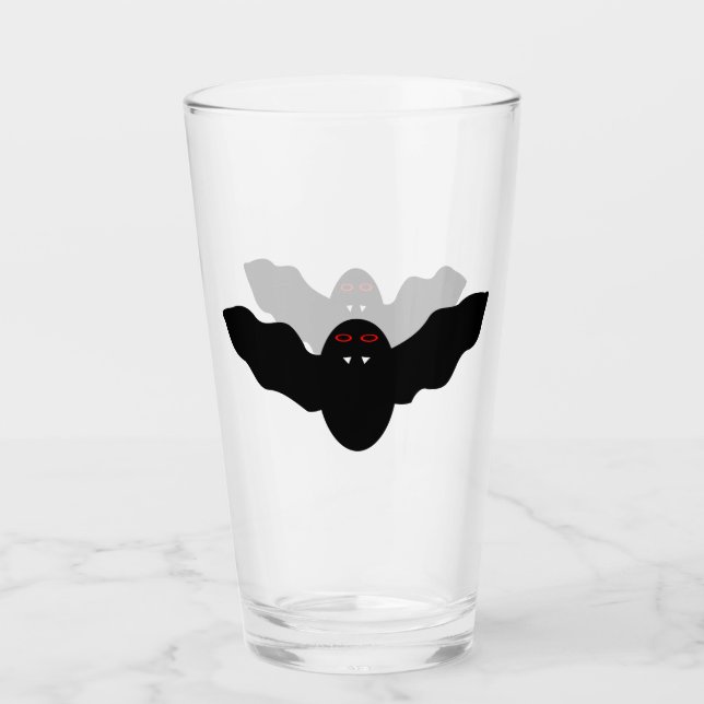 Creepy Halloween Vampire Bat Glas (Vorderseite)