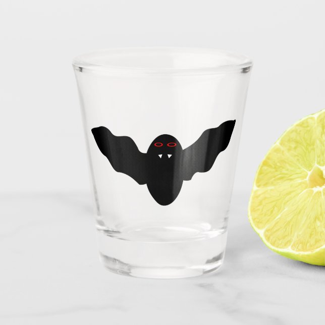 Creepy Halloween Vampire Bat Schnapsglas (Vorderseite)