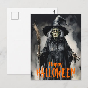 Creepy Hexe Postkarte