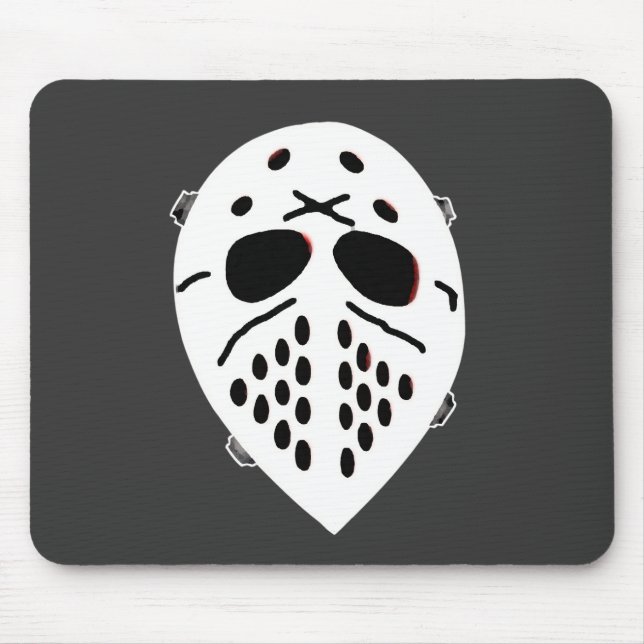 Creepy Hockey Mask Products Mousepad (Vorne)