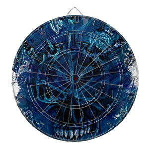 Creepy Horror-Schädel Dartscheibe