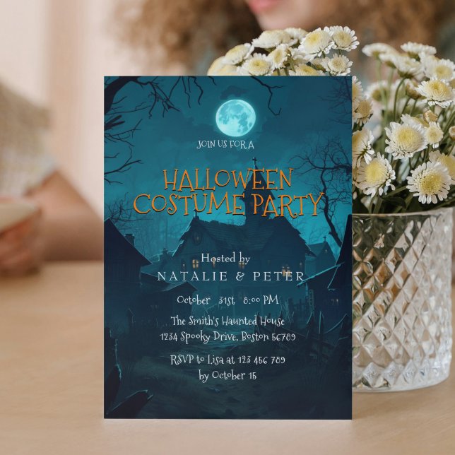 Creepy House in Woods Kids Halloween-Party Einladung (Von Creator hochgeladen)