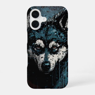 Creepy Husky iPhone 16 Hülle