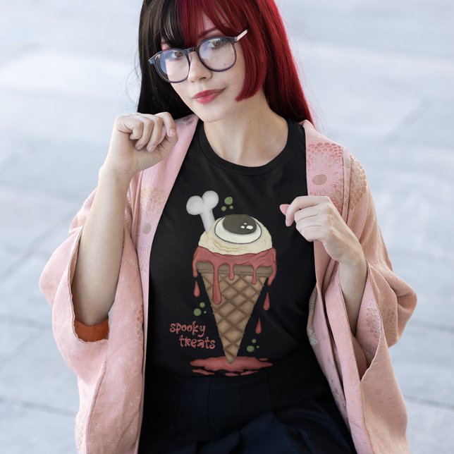 Creepy Ice Cream Halloween T-Shirt (Von Creator hochgeladen)