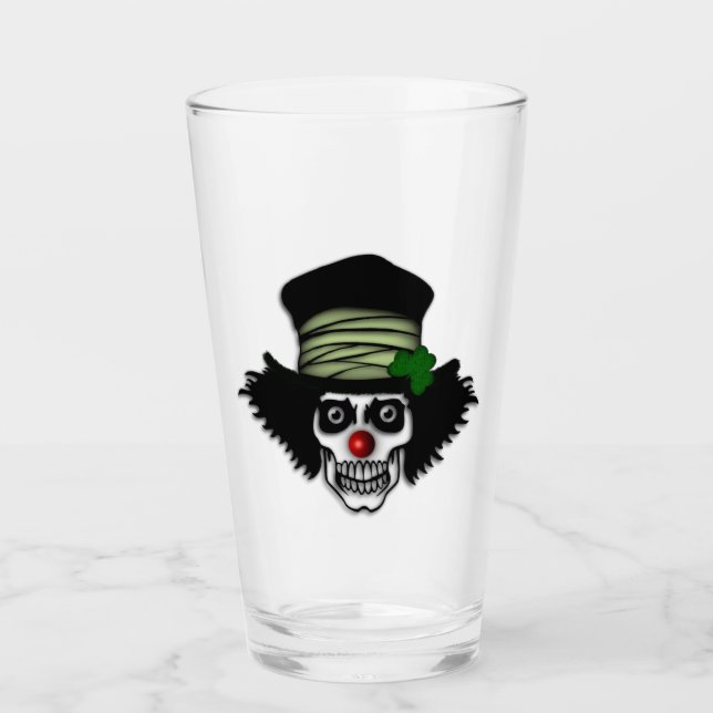 Creepy Irish Skeleton Clown Glas (Vorderseite)