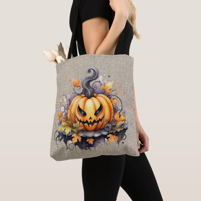 Creepy Jack-O' Lantern Burlap Halloween (Von Nahem)
