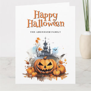 Creepy Jack O’Lantern Ghost Halloween Card Karte