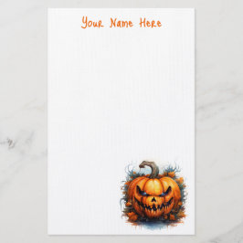 Creepy Jack-O-Lantern Stationery Briefpapier