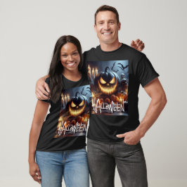 Creepy Jack-O-Lanterns, Skulls und Flecht Unisex T-Shirt