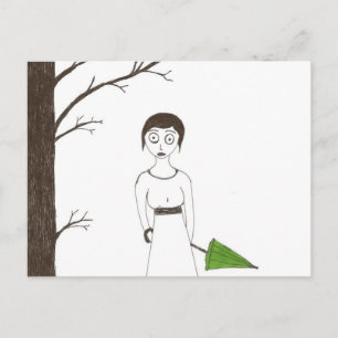 Creepy Jane Austen Rice Painting 2 Postkarte