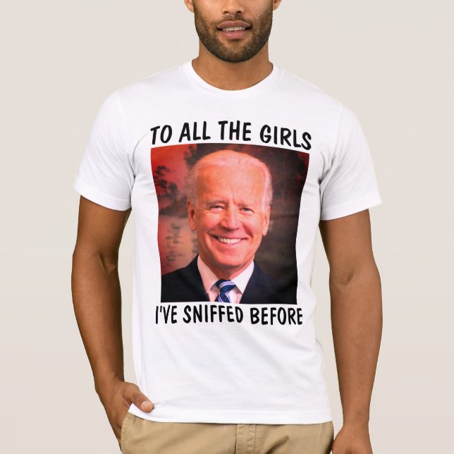 CREEPY JOE BIDEN FUNNY SNIFF T - SHIRT (Vorderseite)