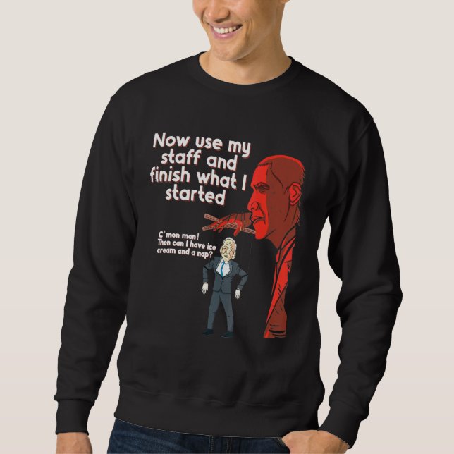 Creepy Joe Puppet lacht über die republikanischen  Sweatshirt (Vorderseite)