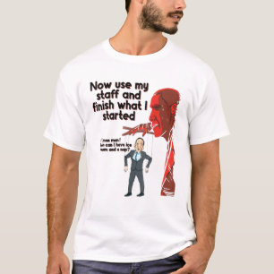Creepy Joe Puppet lacht über die republikanischen T-Shirt