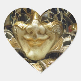 Creepy-Karneval-Maske Herz-Aufkleber