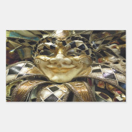 Creepy-Karneval-Maske Rechteckiger Aufkleber