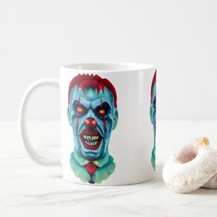 Creepy Killer Zombie Clown Horror Art Kaffeetasse