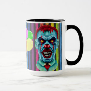 Creepy Killer Zombie Clown Horror Art Tasse
