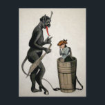 Creepy Krampus Postkarte<br><div class="desc">Hochwertiges,  individuell restauriertes Vintage-Image.</div>