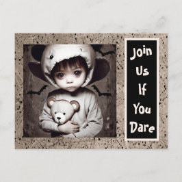 Creepy Little Ethnic Child Big Eyes Halloween Postkarte