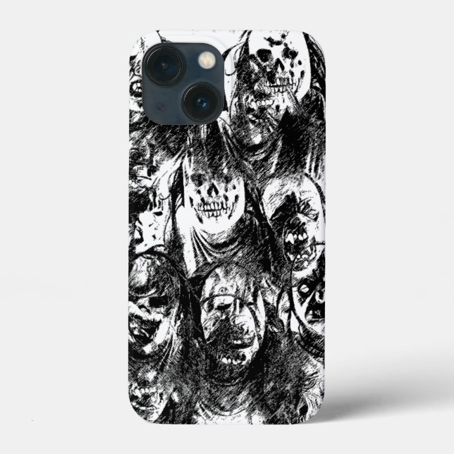 Creepy Masks Case-Mate iPhone Hülle (Rückseite)