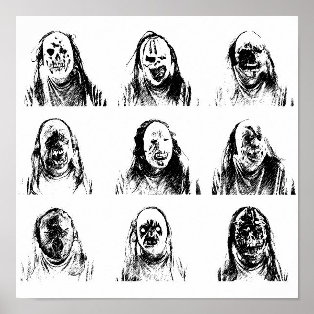 Creepy Masks Poster (Vorne)