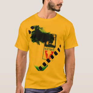 Creepy Maus im Blockiervictor-Film-Kunst-Foto T-Shirt