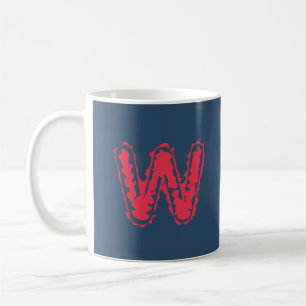 Creepy Monogram Clashing Red auf Blue Kaffeetasse