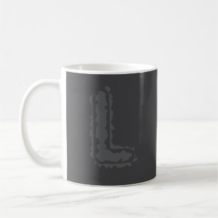 Creepy Monogram Gray on Gray Kaffeetasse