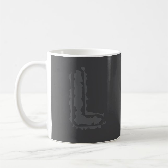Creepy Monogram Gray on Gray Kaffeetasse (Links)