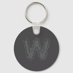 Creepy Monogram Gray on Gray Schlüsselanhänger