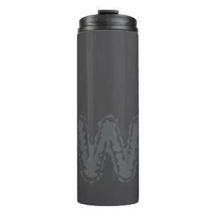 Creepy Monogram Gray on Gray Thermosbecher