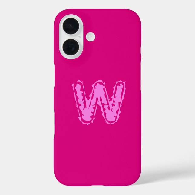 Creepy Monogram Pink auf Pink Case-Mate iPhone Hülle (Rückseite)