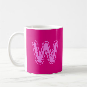 Creepy Monogram Pink auf Pink Kaffeetasse