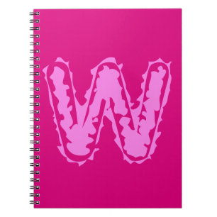 Creepy Monogram Pink auf Pink Notizblock