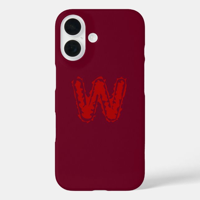 Creepy Monogram Red on Red Case-Mate iPhone Hülle (Rückseite)