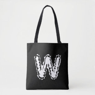 Creepy Monogram White auf Black